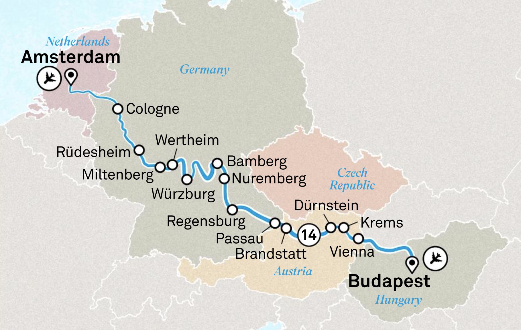 SCENIC CHRISTMAS MARKETS 2025 MAP